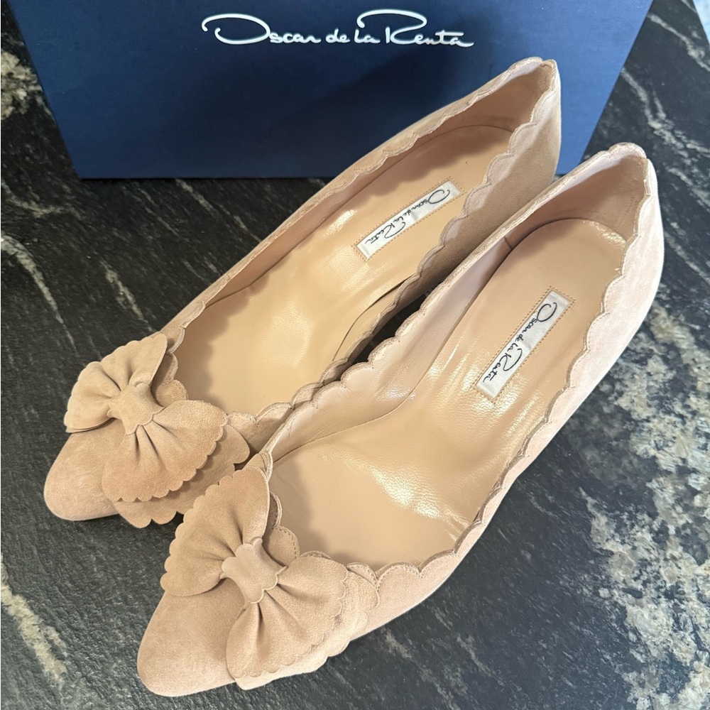NWT Oscar de la Renta Tan Suede Women's Shoes